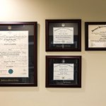 Dr. Sherrill Fay's diplomas